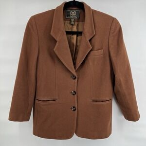 Vintage Express Womens Blazer Size Medium Wool Cashmere Blend Academia Preppy